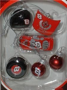 Earnhardt Jr 8 NASCAR 6 Piece Mini Christmas Ornament