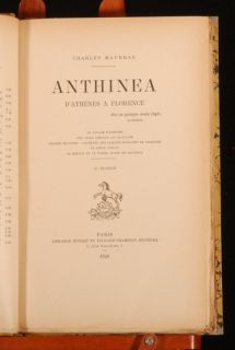 1920 Anthinea DAthenes A Florence Charles Maurras