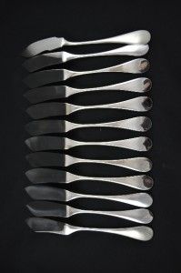 Christofle Fidelio Silver Plate Set of 12 Fish Knifes