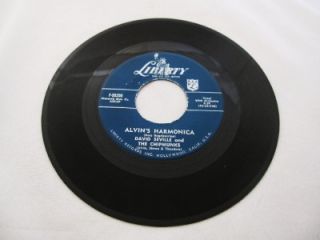 The Chipmunk Song 45rpm Liberty Record Alvin Harmonica