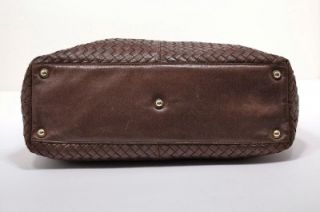 BOTTEGA VENETA Softest Chocolate Brown Woven Leather Tote EX Condition 