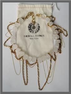 Gemma Redux Rock Candy Necklace Rough Cut Rock Crystals 24K GLDPLT 