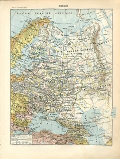 artist h chartier original old french colour lithograph print and map 