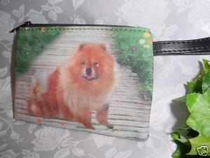 Chow Chow Dog Puppy Jeweled Microfiber Coin Purse