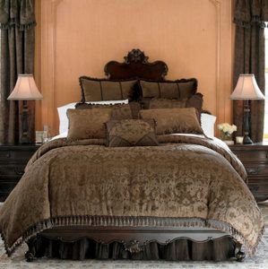 Chris Madden Brown Damask Queen Comforter Set