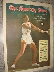 March 11 1972 The Sporting News Tennis star Chris Evert on cover