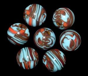 CHRISTENSEN, CAC, RARE SPECKLED STRIPED OPAQUE MARBLE MINT 