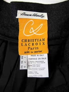 Christian Lacroix at Socialite Auctions Vintage sz36 Charcoal Button 