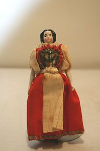 1800s China Porcelain Head Doll Dainty with Rosey Red Cheeks