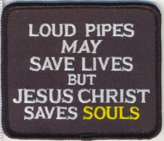 Jesus Saves Souls Christian Vest Patch Free s H
