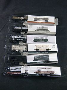    of 6 N Scale Electric Train Cars Unknown Maker China Southern Pacfic