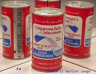 CHIPPEWA Falls Premium Light Beer 1978 2 ND Can Pure Water Days 