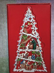 Christmas Tree Nativity by R Fogle Dicksons Wall Plaque size 11 1 4 
