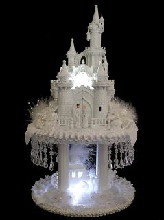  scastle magnificent lighted cinderella castle wedding cake 