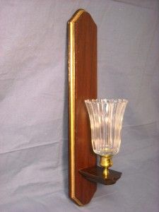 UP FOR SALE IS 1 HOME INTERIOR WOOD MAHOGANY CHERRY HILL SCONCE WITH 