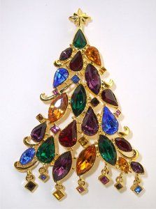 New Christopher Radko Le R s Christmas Tree Pin Pendant