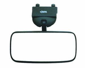universal mirror mounts above or below the windshield frame 