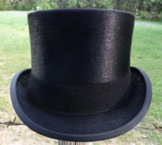 New Christys of London Rabbit Fur Felt Mad Hatter Victorian Black Top 