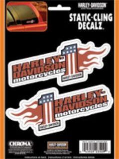 chroma graphics harley davidson static cling eagle with bar and shield 