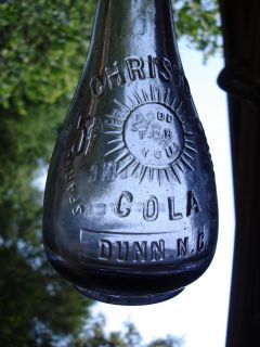Christo Cola Soda Bottle Dunn N C Excellent Condition
