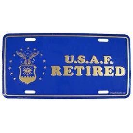 USAF Air Force Retired Military Auto Tag License Plate