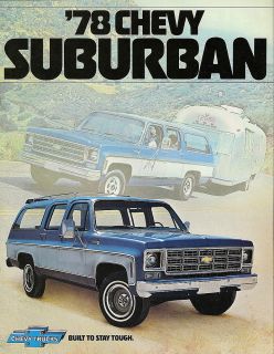1978 Chevrolet Suburban Brochure C10 C 20 K10 K20