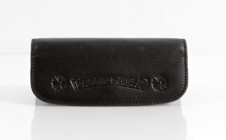 New Chrome Hearts Sunglasses Black Leather Padded Case with Cloth