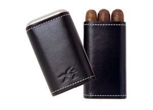 Cigar Case Xikar Envoy Cedar Lined Black 3 Cigar Case