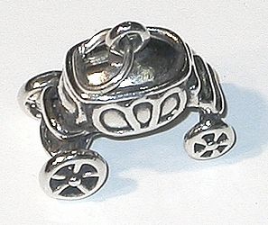 Sterling Silver Charm Heavy Coach Cinderella Carriage