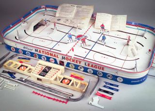 Vintage 1960s NHL Mr Hockey Game Tin Metal Table Top Chicago