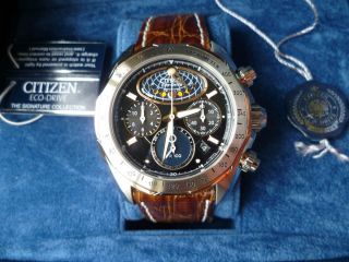 Citizen Signature Collection Eco Drive Flyback Moonphase Mens Watch
