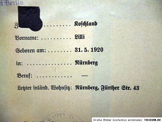 Camp Sachsenhausen Revoked Citizenship of 17 Year Old Jewish Girl