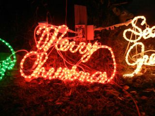  lighted rope light merry christmas sign indoor outdoor yard display