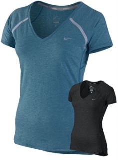  nike tailwind womens short sleeve v neck top aw12 22 74 rrp $ 38