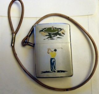 Vintage Golfer Golf Zippo Cigarette Lighter
