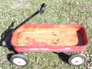  Flyer Vintage 9A Childrens Play Pull 28 Wagon Metal Original OLD Toy