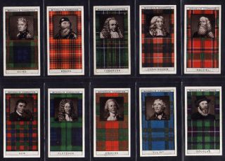 MITCHELL CLAN TARTANS 2nd SERIES FULL SET OF CIGARETTE CARDS CIRCA