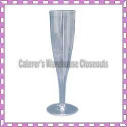 Clea Plastic Disposable Champagne Glasses 5 oz 60 Tatal