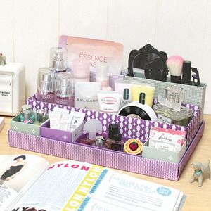 lavender Clean Up box in box Holder Desktop Organizer DIY Storage