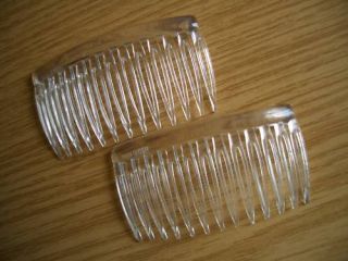  2 x Clear Side Combs Hair Slides Only 99P