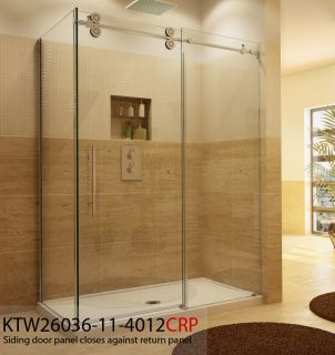 12mm clear 4012cw sliding door panel closes against wall 4012crp