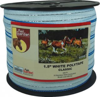 White Polytape Classic 656 Electric Fence