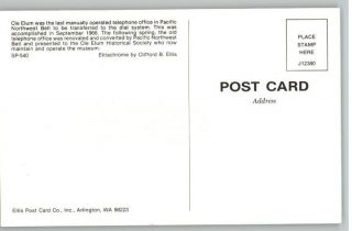 Postcard Pacific Northwest Bell Telephone CLE Elum WA