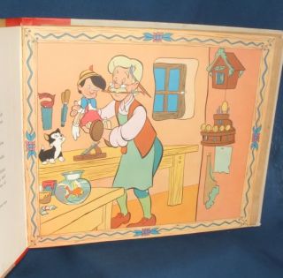 1949 Disney Pinocchio RCA Nipper Story Book Record Album