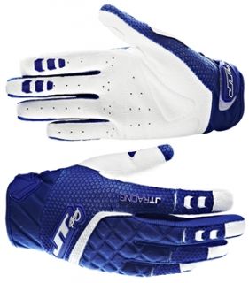 JT Racing Evo Protek Race Gloves   White/Blue 2013