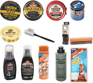 individual product descriptions can be found below shoe care