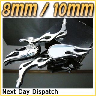  Rearview Mirror Motorcycle Custom Chopper Dirt Cruiser Atv★