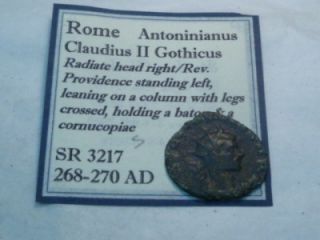 Antoninianus CLAUDIUS II Gothicus 268 270 AD Roman Bronze Coin