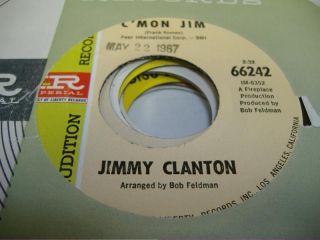 Rock Promo NM 45 Jimmy Clanton CMon Jim on Audition Promo