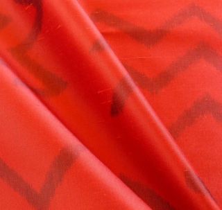 Clarence House Silk Crimson Malago Modern Warp Print